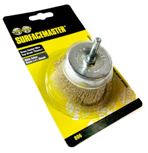 A Worldwide Surfacemaster Brass Wire Cup Brush